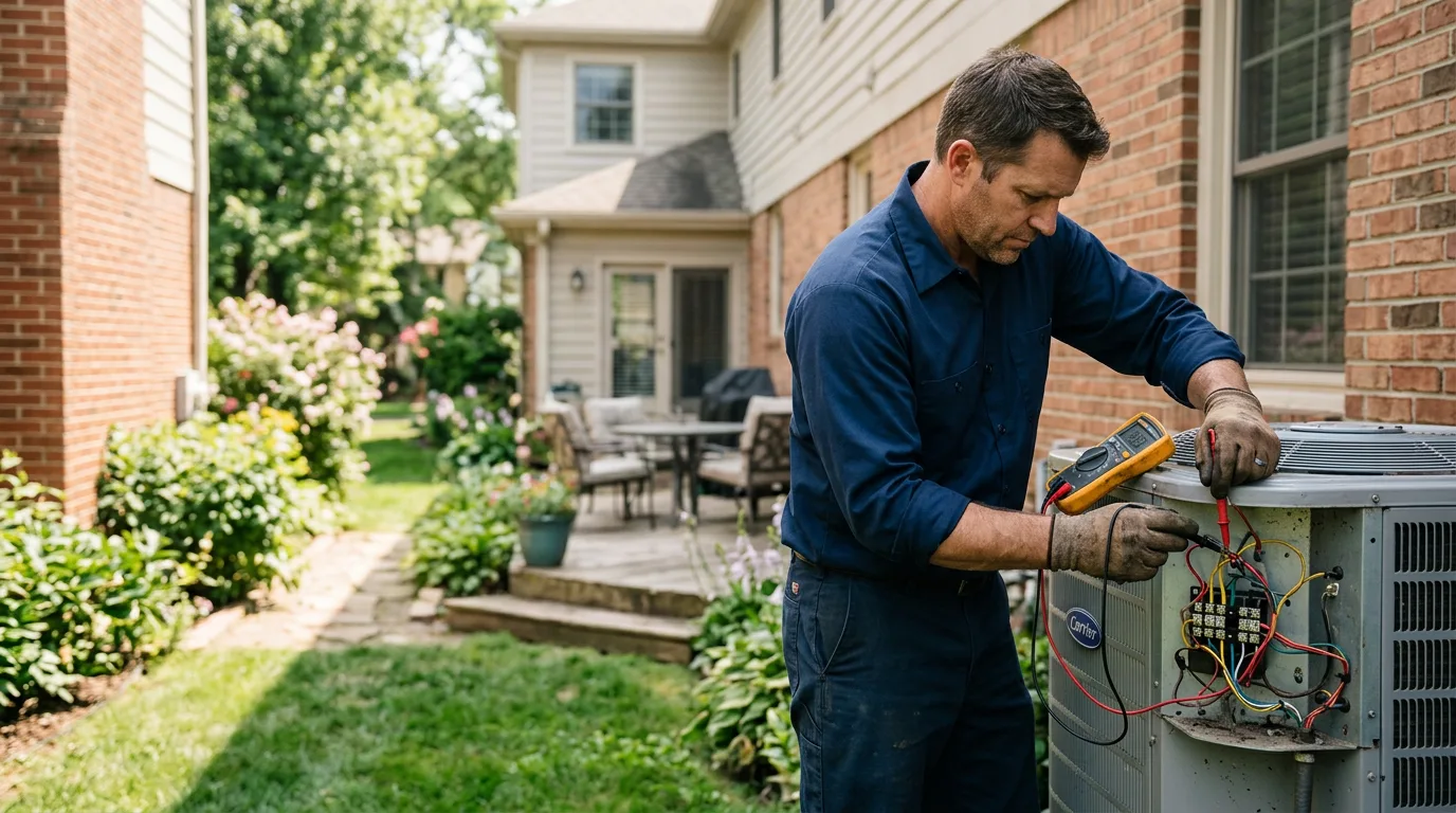HVAC technician working near Knott, TX